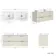 Cadiz Fluted Linen White Double Wall Hung Drawer Vanity with Marble Top & Reno Basin 1200mm - Chrome Handles