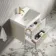 Cadiz Fluted Linen White Wall Hung Basin Drawer Vanity 600mm - Brushed Brass Accents
