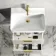 Cadiz Fluted Linen White Wall Hung Basin Drawer Vanity 600mm - Brushed Brass Accents