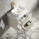 Cadiz Fluted Linen White Wall Hung Drawer Vanity with Marble Top & Reno Basin 600mm - Brushed Brass Accents