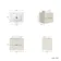 Cadiz Fluted Linen White Wall Hung Drawer Vanity with Marble Top & Reno Basin 600mm - Brushed Brass Accents