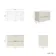 Cadiz Fluted Linen White Wall Hung Drawer Vanity with Marble Top 800mm (Excludes Basin) - Brushed Brass Accents