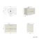 Cadiz Fluted Linen White Wall Hung Drawer Vanity with Marble Top & Nevis Basin 800mm - Brushed Brass Accents