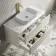 Cadiz Fluted Linen White Wall Hung Drawer Vanity with Marble Top 1000mm (Excludes Basin) - Brushed Brass Accents