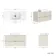 Cadiz Fluted Linen White Wall Hung Drawer Vanity with Marble Top & Marin Basin 1000mm - Brushed Brass Accents