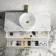 Cadiz Fluted Linen White Wall Hung Drawer Vanity with Marble Top & Nevis Basin 1000mm - Brushed Brass Accents