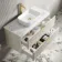 Cadiz Fluted Linen White Wall Hung Drawer Vanity with Marble Top & Reno Basin 1000mm - Brushed Brass Accents