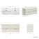 Cadiz Fluted Linen White Wall Hung Double Basin Drawer Vanity 1200mm - Brushed Brass Accents