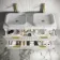 Cadiz Fluted Linen White Double Wall Hung Drawer Vanity with Marble Top 1200mm (Excludes Basin) - Brushed Brass Accents