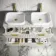 Cadiz Fluted Linen White Double Wall Hung Drawer Vanity with Marble Top & Marin Basin 1200mm - Brushed Brass Accents