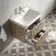 Cadiz Fluted Apex Oak Wall Hung Basin Drawer Vanity 600mm - Chrome Handles