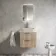 Cadiz Fluted Apex Oak Wall Hung Drawer Vanity with Marble Top 600mm (Excludes Basin) - Chrome Handles