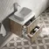 Cadiz Fluted Apex Oak Wall Hung Drawer Vanity with Marble Top 600mm (Excludes Basin) - Chrome Handles