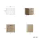 Cadiz Fluted Apex Oak Wall Hung Drawer Vanity with Marble Top 600mm (Excludes Basin) - Chrome Handles