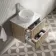 Cadiz Fluted Apex Oak Wall Hung Drawer Vanity with Marble Top & Nevis Basin 600mm - Chrome Handles