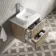Cadiz Fluted Apex Oak Wall Hung Drawer Vanity with Marble Top & Reno Basin 600mm - Chrome Handles