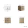 Cadiz Fluted Apex Oak Wall Hung Drawer Vanity with Marble Top & Reno Basin 600mm - Chrome Handles