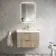 Cadiz Fluted Apex Oak Wall Hung Basin Drawer Vanity 800mm - Chrome Handles