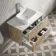 Cadiz Fluted Apex Oak Wall Hung Drawer Vanity with Marble Top & Marin Basin 800mm - Chrome Handles