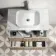 Cadiz Fluted Apex Oak Wall Hung Drawer Vanity with Marble Top & Marin Basin 800mm - Chrome Handles