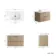 Cadiz Fluted Apex Oak Wall Hung Drawer Vanity with Marble Top & Marin Basin 800mm - Chrome Handles