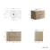 Cadiz Fluted Apex Oak Wall Hung Drawer Vanity with Marble Top & Nevis Basin 800mm - Chrome Handles