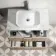 Cadiz Fluted Apex Oak Wall Hung Drawer Vanity with Marble Top & Reno Basin 800mm - Chrome Handles
