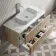Cadiz Fluted Apex Oak Wall Hung Drawer Vanity with Marble Top 1000mm (Excludes Basin) - Chrome Handles