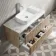 Cadiz Fluted Apex Oak Wall Hung Drawer Vanity with Marble Top & Marin Basin 1000mm - Chrome Handles