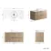 Cadiz Fluted Apex Oak Wall Hung Drawer Vanity with Marble Top & Nevis Basin 1000mm - Chrome Handles
