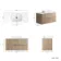 Cadiz Fluted Apex Oak Wall Hung Drawer Vanity with Marble Top & Reno Basin 1000mm - Chrome Handles