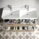 Cadiz Fluted Apex Oak Wall Hung Double Basin Drawer Vanity 1200mm - Chrome Handles