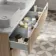 Cadiz Fluted Apex Oak Double Wall Hung Drawer Vanity with Marble Top 1200mm (Excludes Basin) - Chrome Handles
