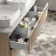 Cadiz Fluted Apex Oak Double Wall Hung Drawer Vanity with Marble Top & Marin Basin 1200mm - Chrome Handles