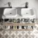 Cadiz Fluted Apex Oak Double Wall Hung Drawer Vanity with Marble Top & Marin Basin 1200mm - Chrome Handles