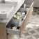 Cadiz Fluted Apex Oak Double Wall Hung Drawer Vanity with Marble Top & Reno Basin 1200mm - Chrome Handles