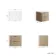 Cadiz Fluted Apex Oak Wall Hung Drawer Vanity with Marble Top 600mm (Excludes Basin) - Brushed Brass Accents