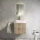 Cadiz Fluted Apex Oak Wall Hung Drawer Vanity with Marble Top & Marin Basin 600mm - Brushed Brass Accents