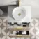 Cadiz Fluted Apex Oak Wall Hung Drawer Vanity with Marble Top & Nevis Basin 600mm - Brushed Brass Accents