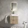Cadiz Fluted Apex Oak Wall Hung Drawer Vanity with Marble Top & Reno Basin 600mm - Brushed Brass Accents