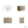 Cadiz Fluted Apex Oak Wall Hung Drawer Vanity with Marble Top & Marin Basin 800mm - Brushed Brass Accents