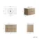 Cadiz Fluted Apex Oak Wall Hung Drawer Vanity with Marble Top & Nevis Basin 800mm - Brushed Brass Accents