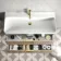 Cadiz Fluted Apex Oak Wall Hung Basin Drawer Vanity 1000mm - Brushed Brass Accents