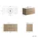 Cadiz Fluted Apex Oak Wall Hung Drawer Vanity with Marble Top & Nevis Basin 1000mm - Brushed Brass Accents