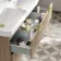 Cadiz Fluted Apex Oak Wall Hung Double Basin Drawer Vanity 1200mm - Brushed Brass Accents