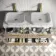 Cadiz Fluted Apex Oak Double Wall Hung Drawer Vanity with Marble Top 1200mm (Excludes Basin) - Brushed Brass Accents