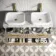 Cadiz Fluted Apex Oak Double Wall Hung Drawer Vanity with Marble Top & Marin Basin 1200mm - Brushed Brass Accents