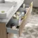 Cadiz Fluted Apex Oak Double Wall Hung Drawer Vanity with Marble Top & Reno Basin 1200mm - Brushed Brass Accents