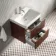Cadiz Fluted Apex Walnut Wall Hung Basin Drawer Vanity 600mm - Chrome Handles