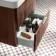 Cadiz Fluted Apex Walnut Wall Hung Basin Drawer Vanity 600mm - Chrome Handles